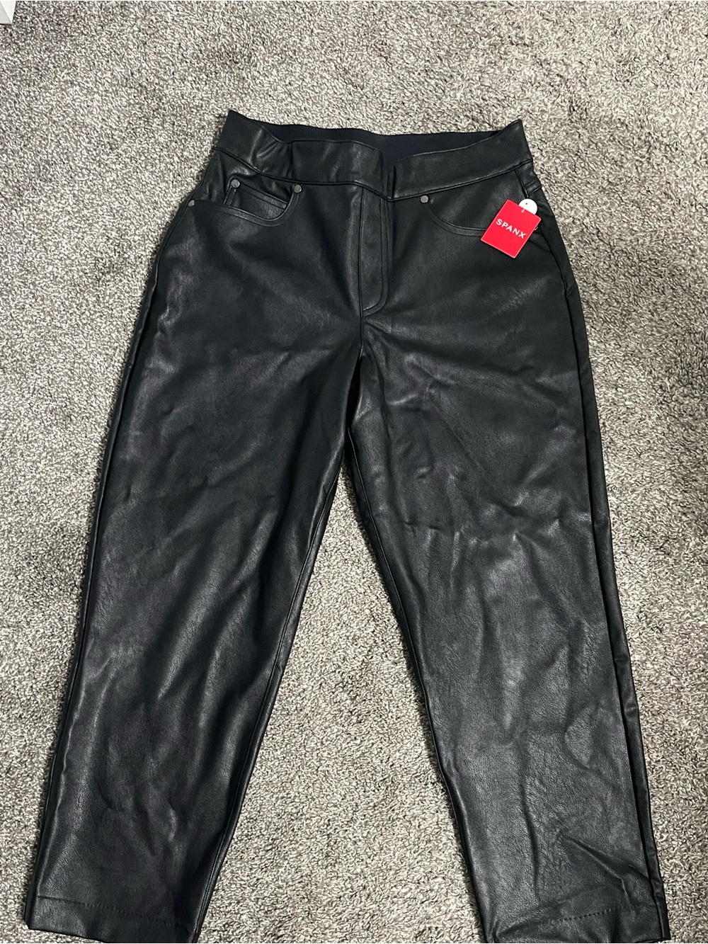 SPANX Faux Leather Black Pants